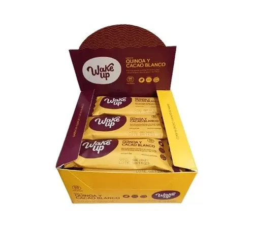 162309-800-450 Barritas de quinoa y CHOCOLATE BLANCO x18 u Wake up
