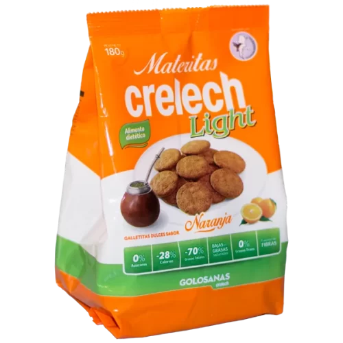 Crelech- Materas Naranja Galletitas materas light NARANJA x180 gr Crelech