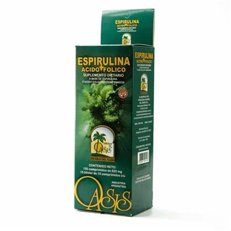 espirulina-y-acido-folico-blister Espirulina + ácido fólico x60 comp Oasis
