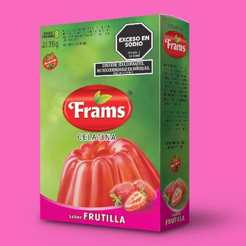 Gelatina FRUTILLA x26 gr Frams