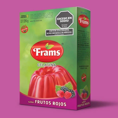 Gelatina FRUTOS ROJOS x26 gr Frams