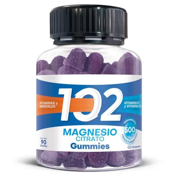 Citrato de magnesio 500 mg x90 GUMMIES 102 Años