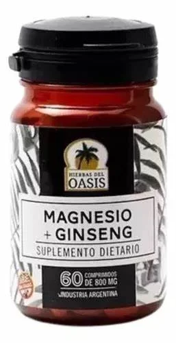 magnesio-ginseng- Magnesio + ginseng x60 comp Oasis