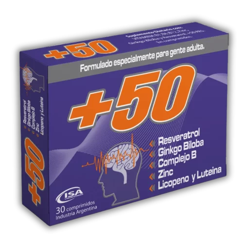 plus50 Mas 50 resveratrol x30 comp ISA