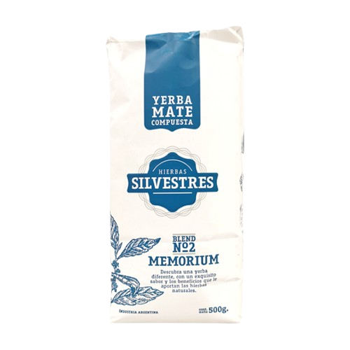 Yerba mate compuesta SILVESTRE N2 MEMORIUM x500 gr Patagonia